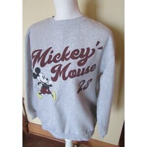 Disney Mickey Mouse 28 Sweatshirt Small (4-6) Gray Long Sleeves